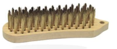 Brosse métallique violon en laiton 6 x 20 cm - Leman