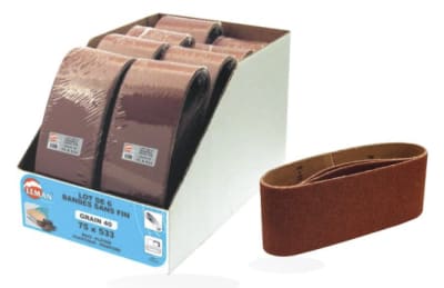 Bande sans fin 7.5 x 45.7 cm grain 80 / 6 pièces - Lema