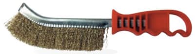 Brosse métallique convexe en acier laitonné 25 x 26.5 c