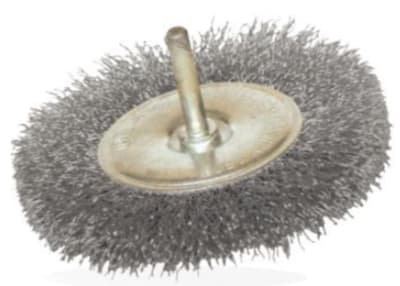Brosse métallique circulaire sur tige Ø 50 - Leman