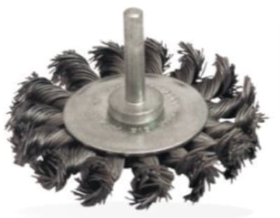 Brosse métallique circulaire sur tige Ø 70 - Leman