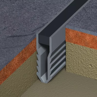 Joint de fractionnement à coller 22 mm pvc gris 2.5 m