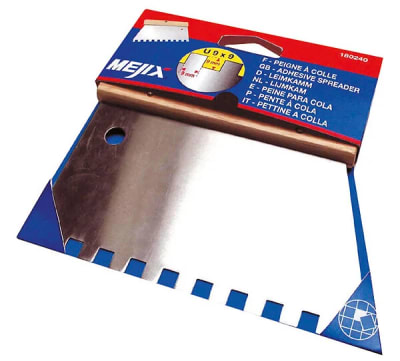 Peigne colle denture en U 9 mm - 130 x 185 mm