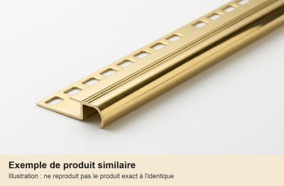 Nez de marche 9 mm florentin laiton poli 2.5 m