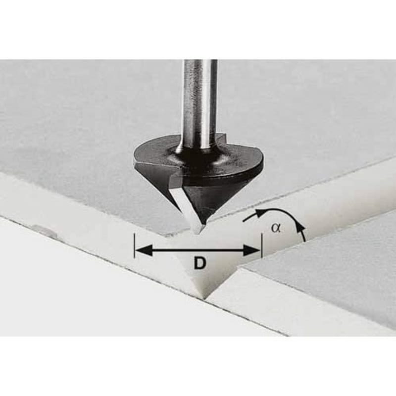 Fraise pour plaques de plâtre 45° queue de 8 mm - Festo