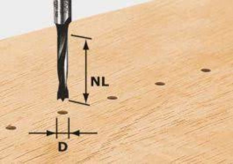 Fraise pour tourillons HW S8 D10/30 Z - Festool