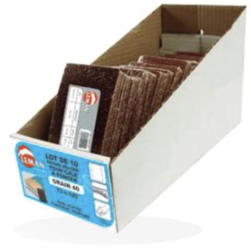Patin velcro cale à poncer 7.3 x 12.5cm assorti. 10 piè