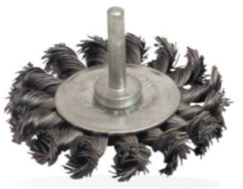 Brosse métallique circulaire sur tige Ø 70 - Leman