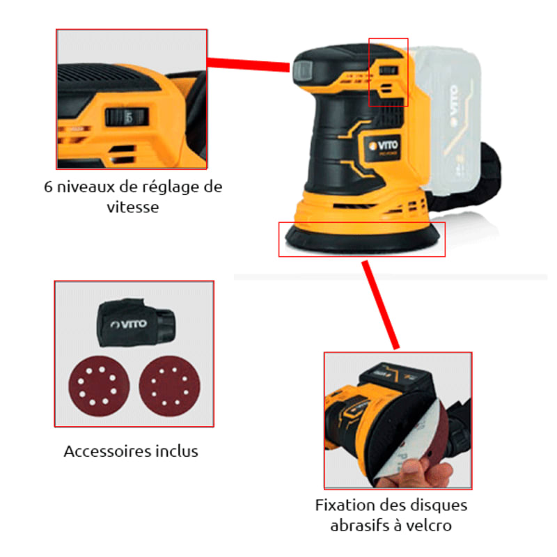 Multi ponceuse sans fil 12 V - Vito
