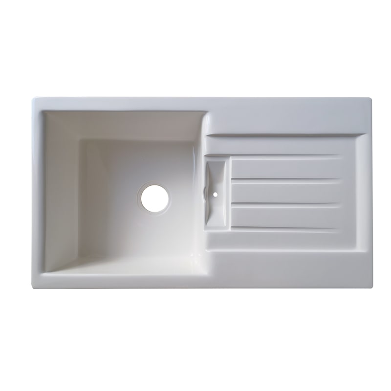Evier synthétique Ideal blan artic 1 cuve