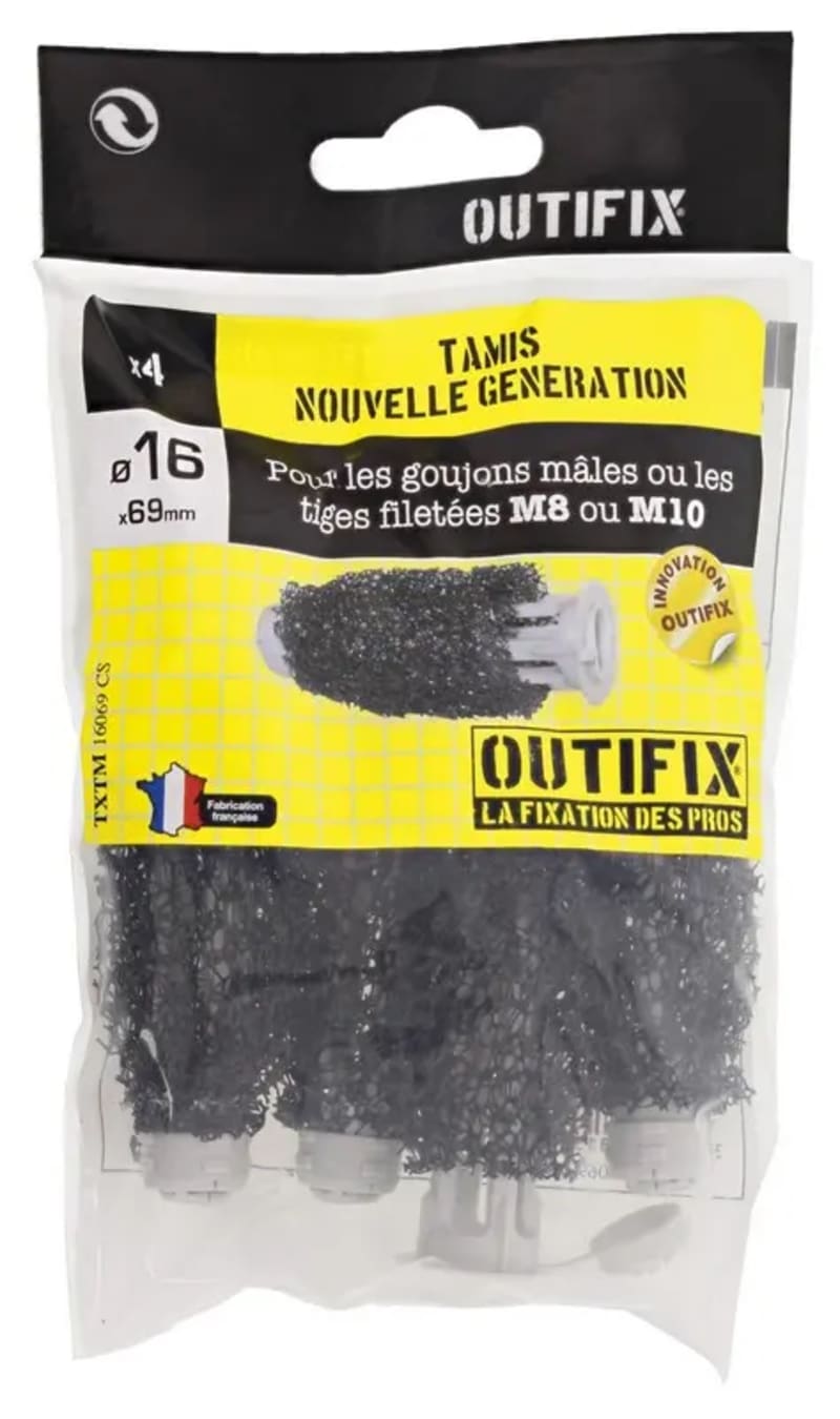 Tamis mousse Ø 16 x 69 mm / M 10 unités - Outifix
