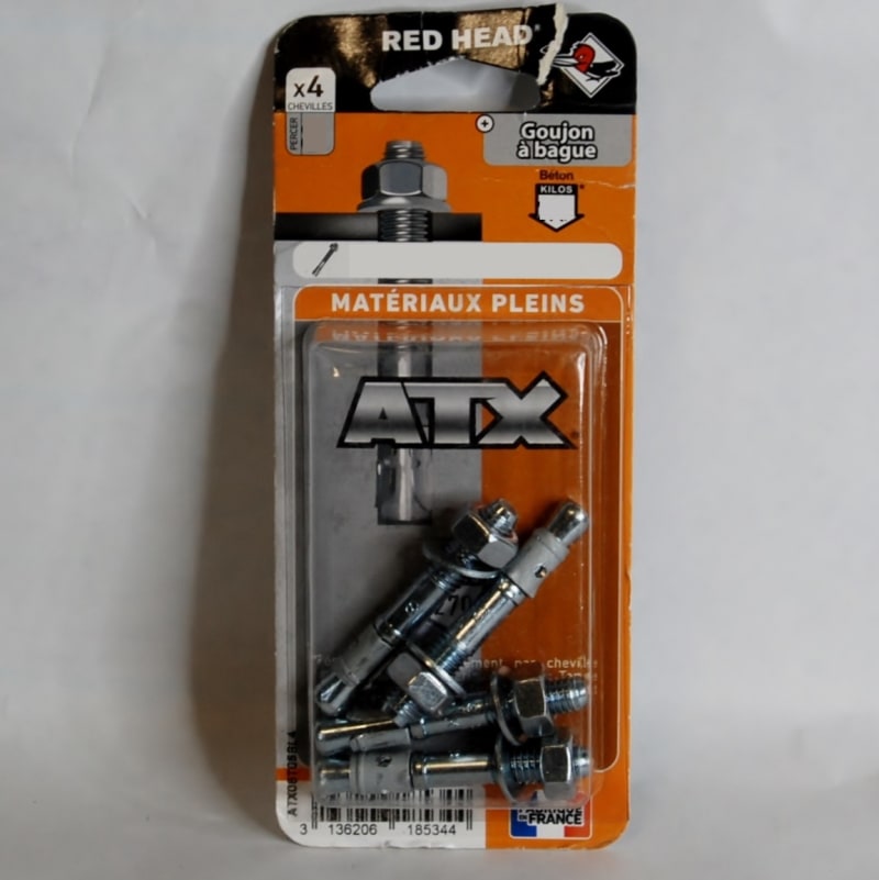 Cheville ATX matériaux pleins Ø 8 x 55 mm / 4 unités -