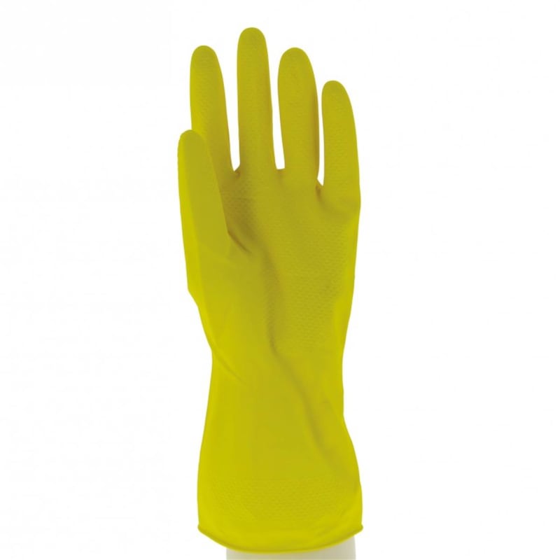 Gants de ménage latex jaune taille L - Vito