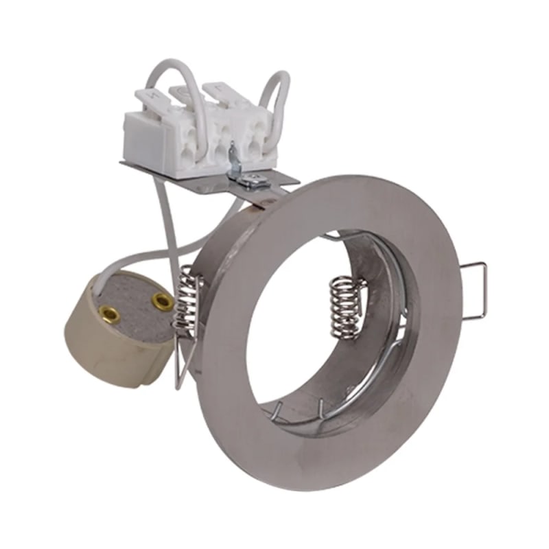 Aro Fixo Quad. Branco+ Lamp. Led + Suporte Gu10 Cj.3 - 