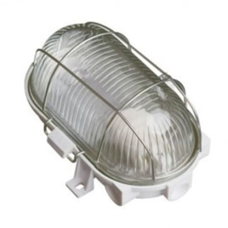 Applique ovale plastique avec grille métalique 205 mm b