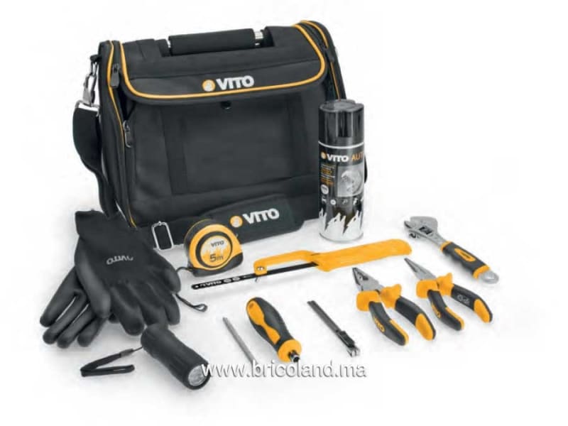 Sac en nylon avec outils pour le bricolage - 11 pièces 