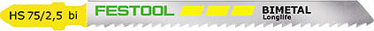 Lame de scie sauteuse HS 75 x 2.5 mm Bimétal / 5 unités