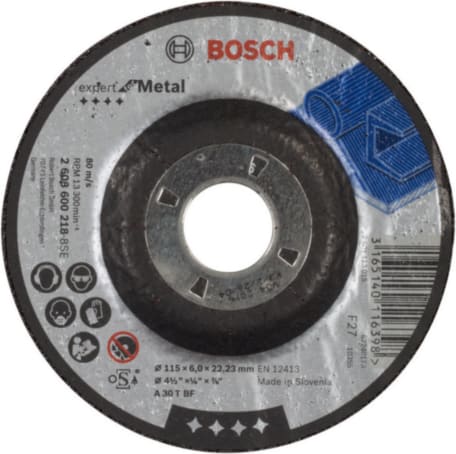 Meule à ébarber pour métal 22,23 x 6 mm ø 115 - Bosch
