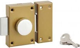 Verrou Cambre à bouton et cylindre 40 mm 3 clés