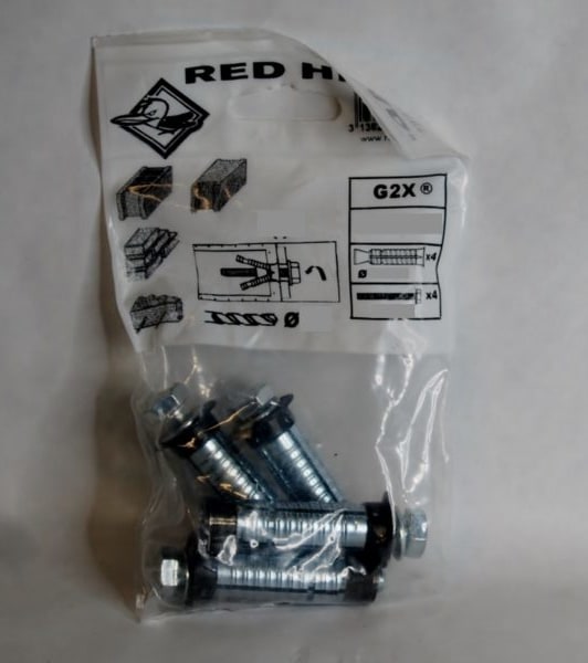 Cheville G2X Ø 14 x 55 mm avec vis Ø 8 x 60 mm / 2 unit