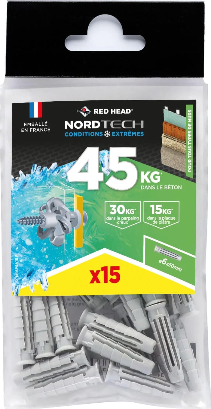 Coffret 3 en 1 cheville NTC Ø 6 x 30 mm / 800 unités - 