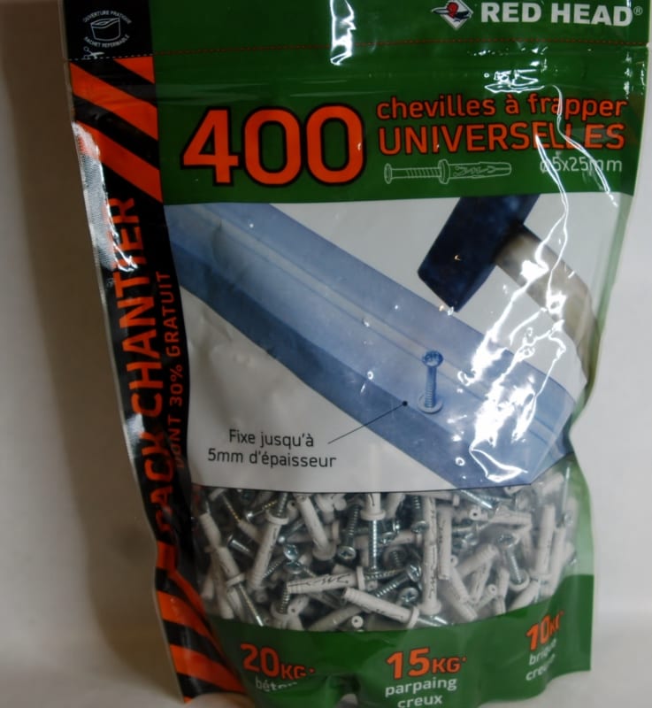 Cheville Frapex Ø 5 x 25 mm / 40 unités - RH