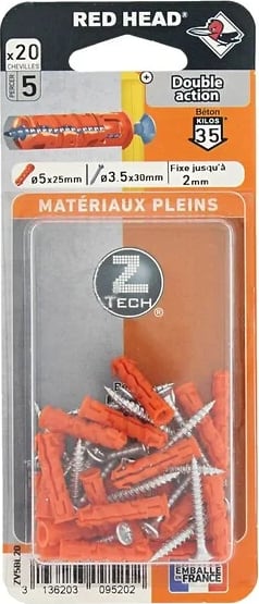 Cheville Z Tech Ø 4 x 20 mm / 50 unités - RH