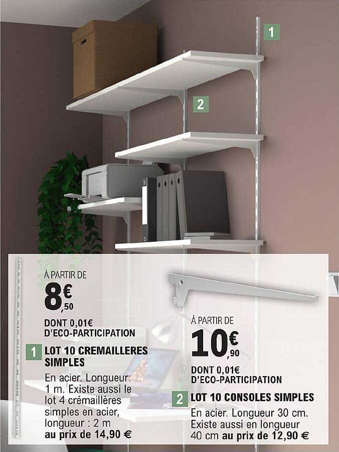 Kit crémaillères simples - Outifix