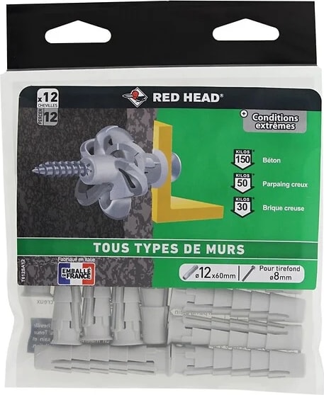 Cheville Noro Tech Ø 12 x 60 mm / 6 unités - RH