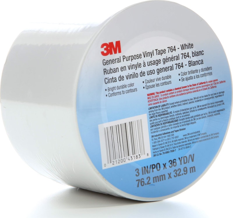 Adhésif multi-usage souple blanc 47xmm x 3.5 m