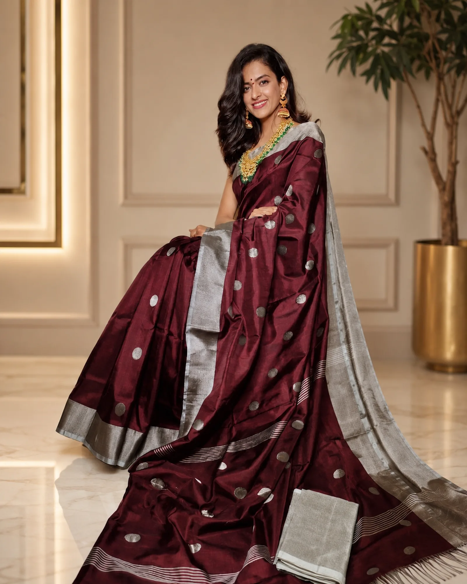 Doler buta pattu saree