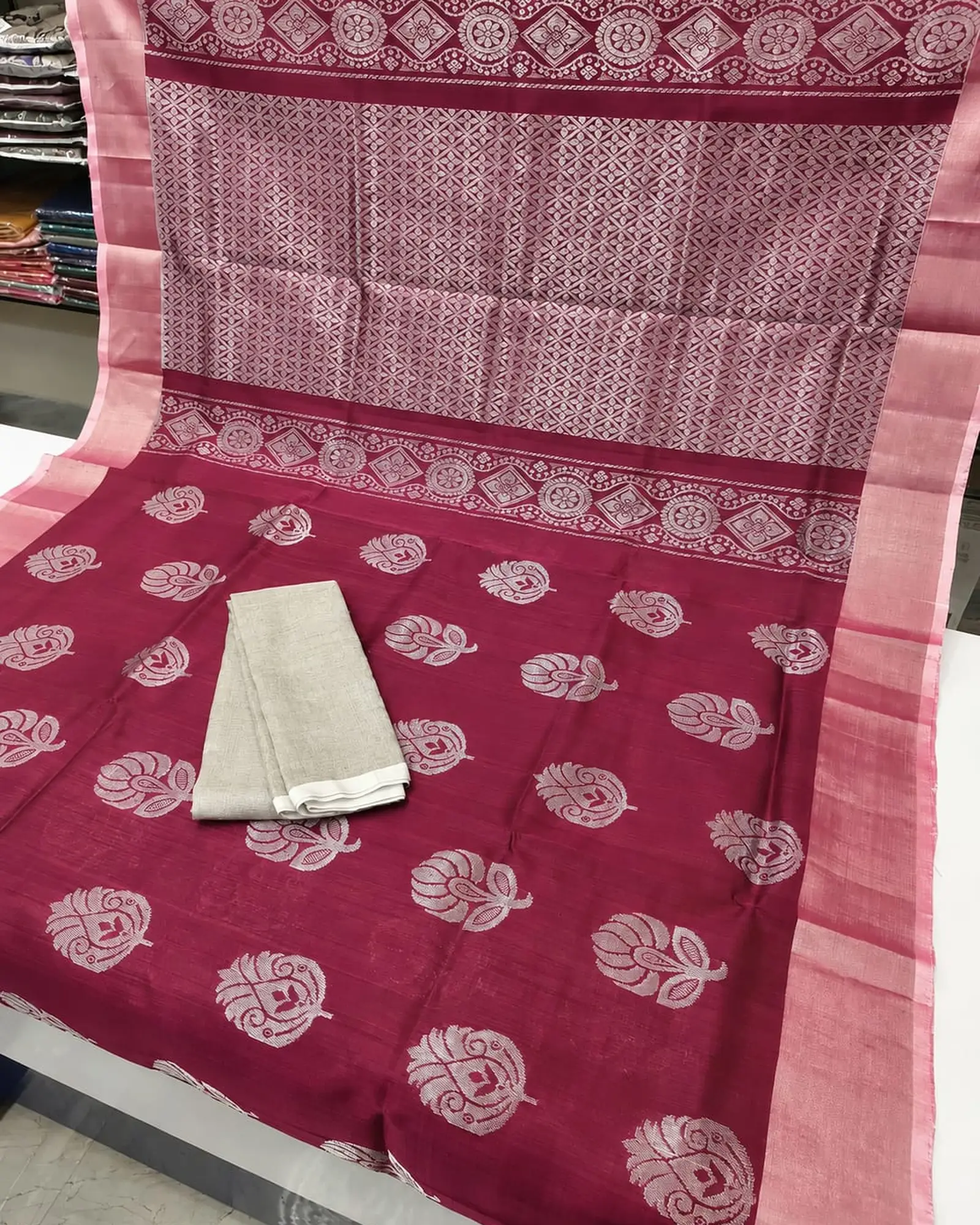 Uppada silver border sarees