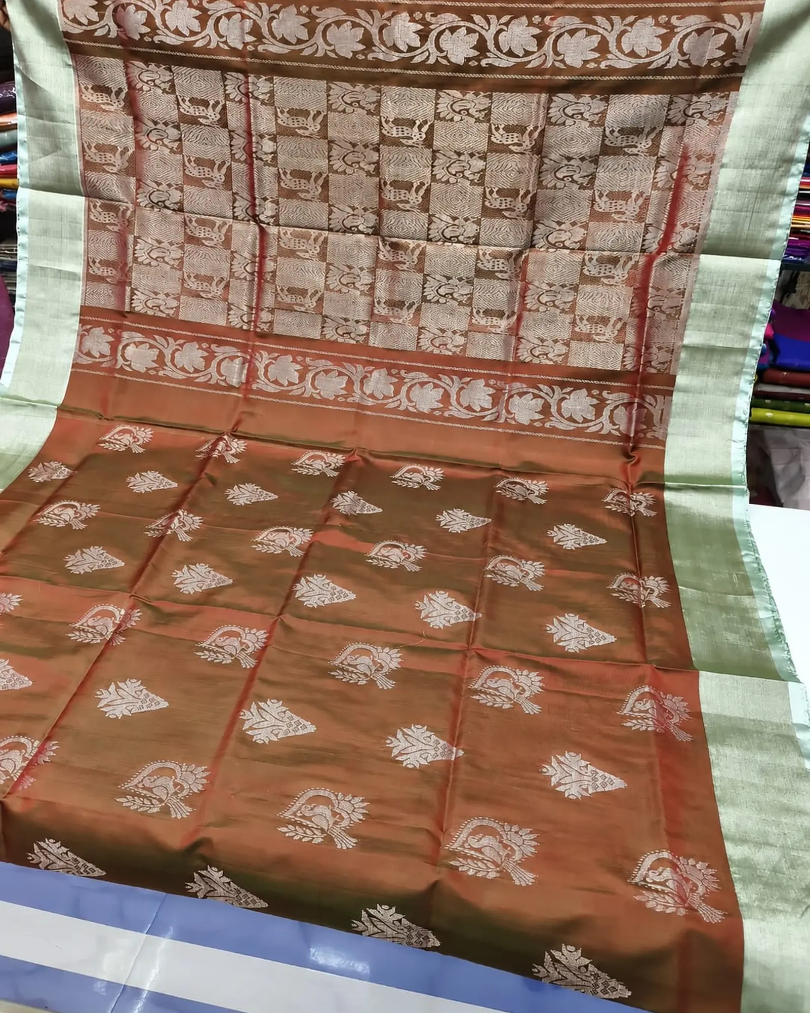 Uppada silver border sarees