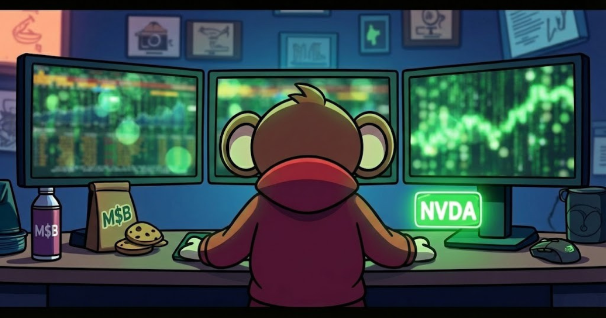 MSB chibi ape watching NVDA earnings with anticipation