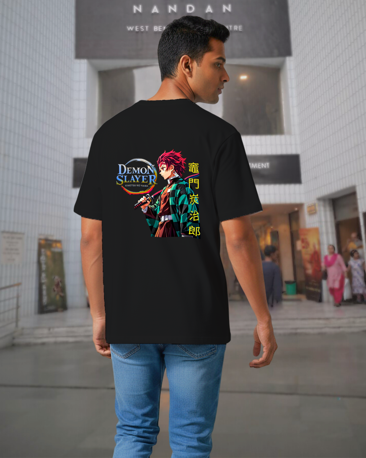 Tanjiro T-Shirt - Demon Slayer Back Print Tee-Coolteees 0