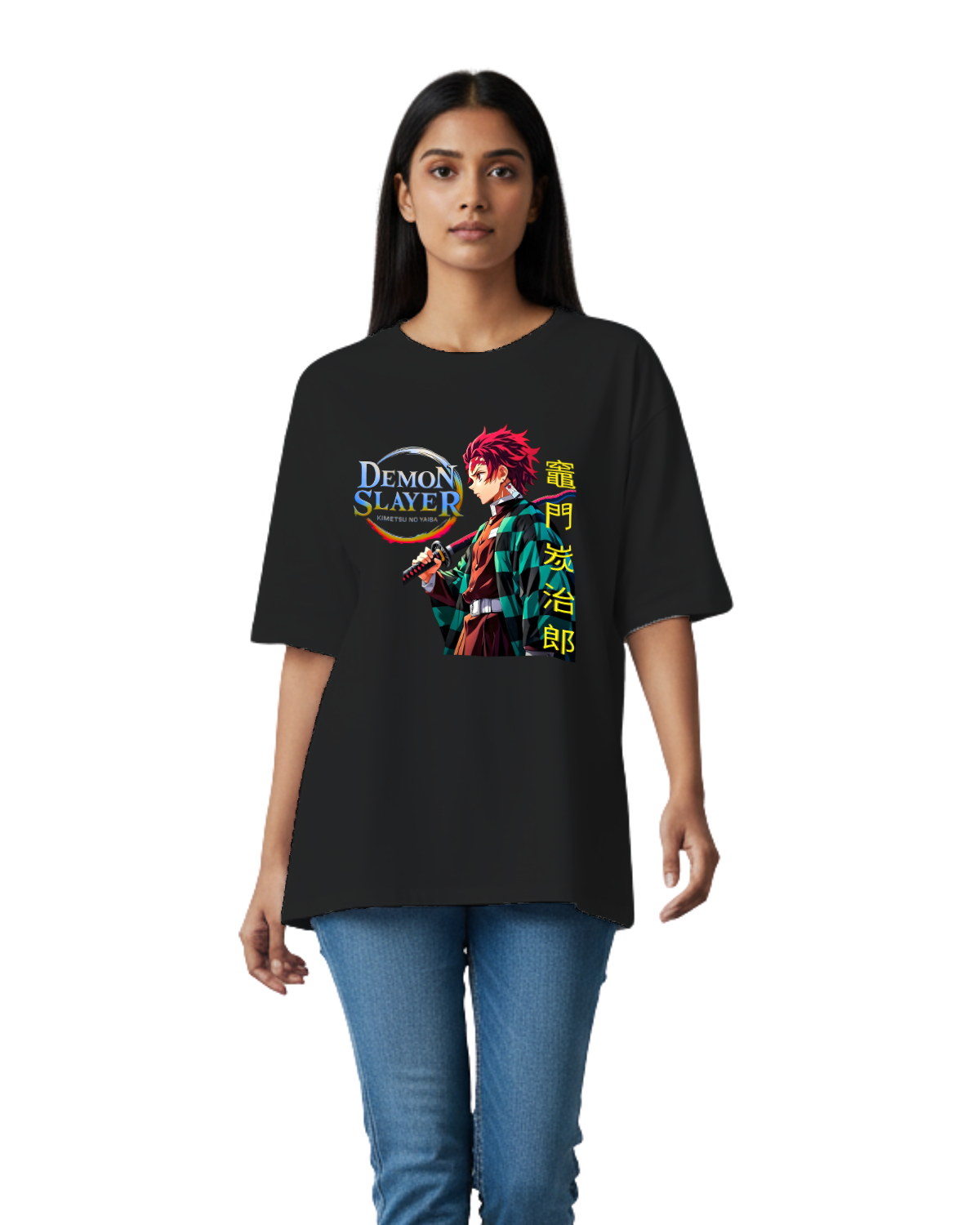 Tanjiro Demon Slayer Oversized T-Shirt – Vibrant Anime Graphic Tee - coolteees 1