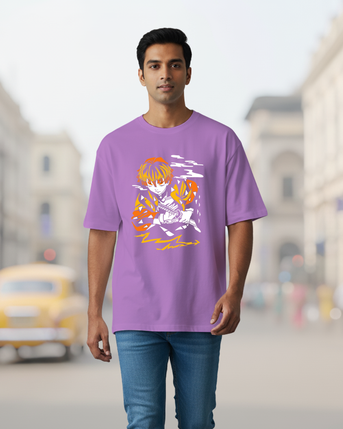 Zenitsu Demon Slayer Regular Fit T-Shirt – Anime Graphic Tee | Coolteees India 0