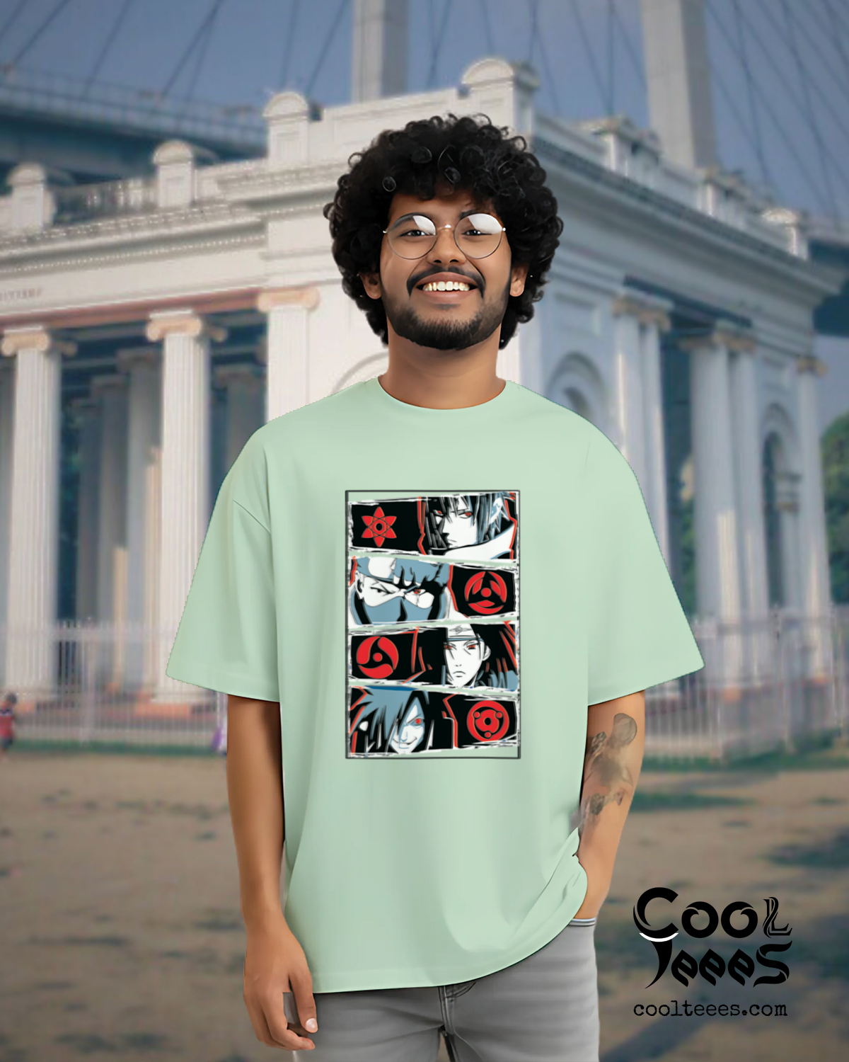 Oversized Anime Graphic Tee – Premium Cotton Round-Neck 1