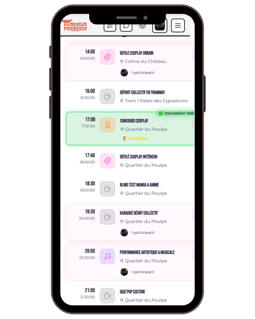 Mockup app - Profil Cosplayer