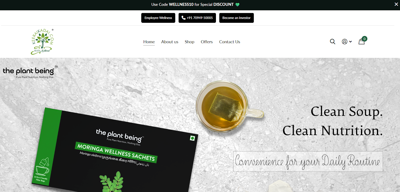 Keerai Kadai Website Banner
