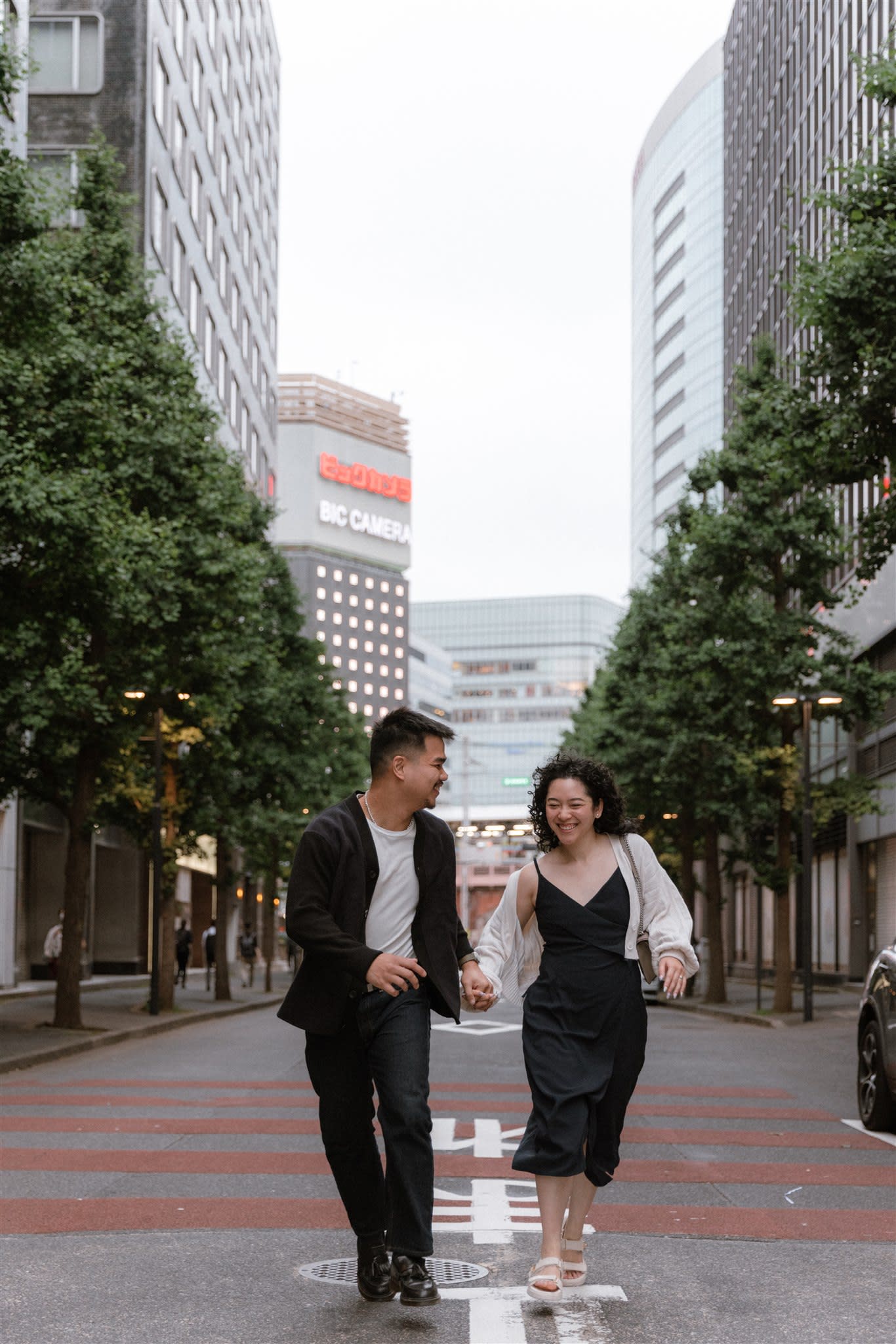 Engagement photographer in Tokyo urban photoshoot