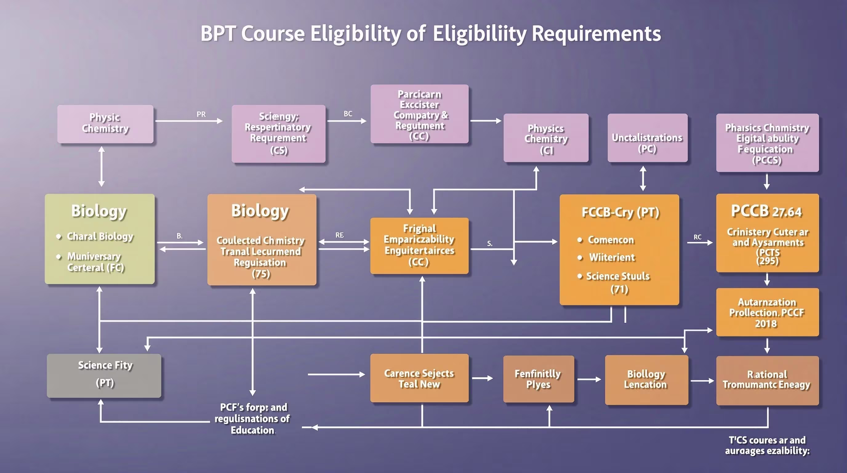 BPT course eligibility requirements diagram