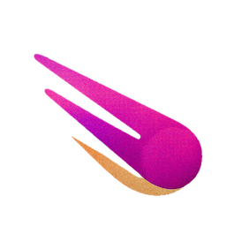 CometHire logo shaped as a comet