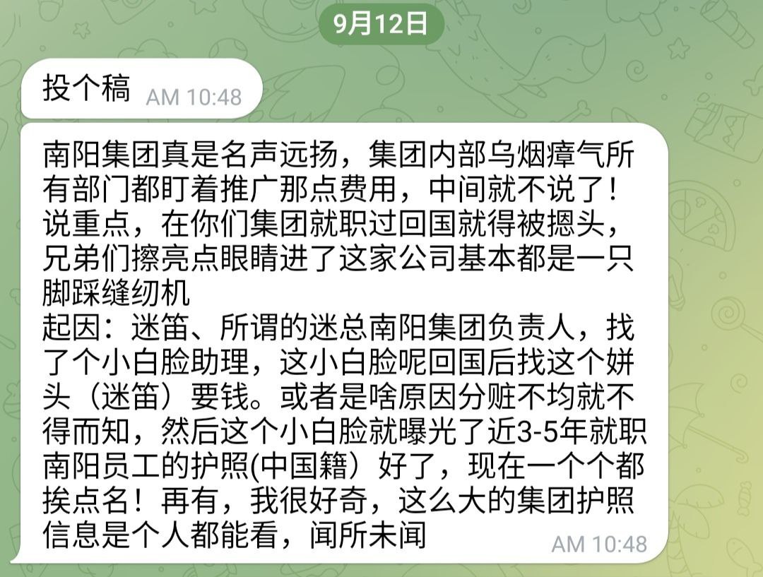 南阳集团内部问题