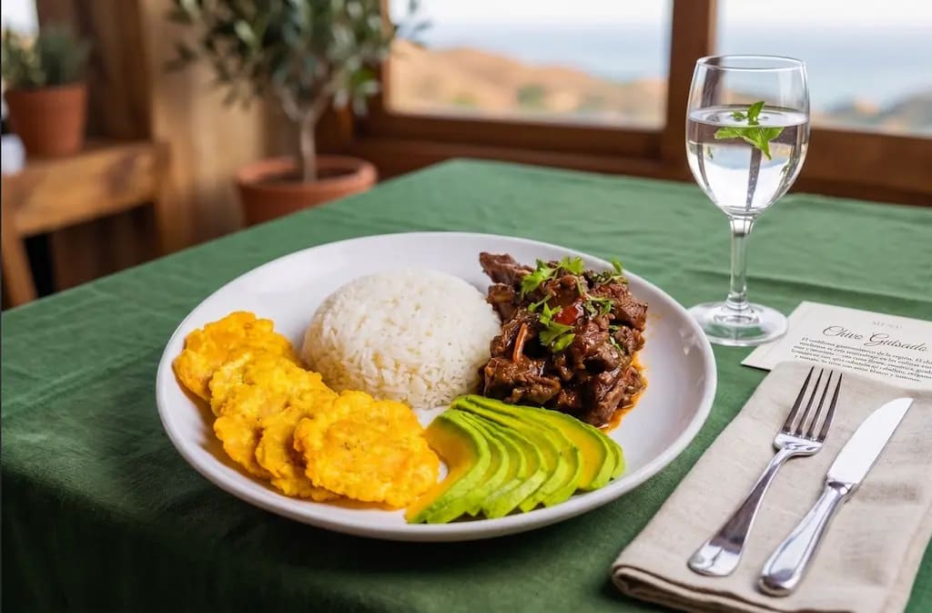 Chivo guisado from Miches, typical Dominican dish