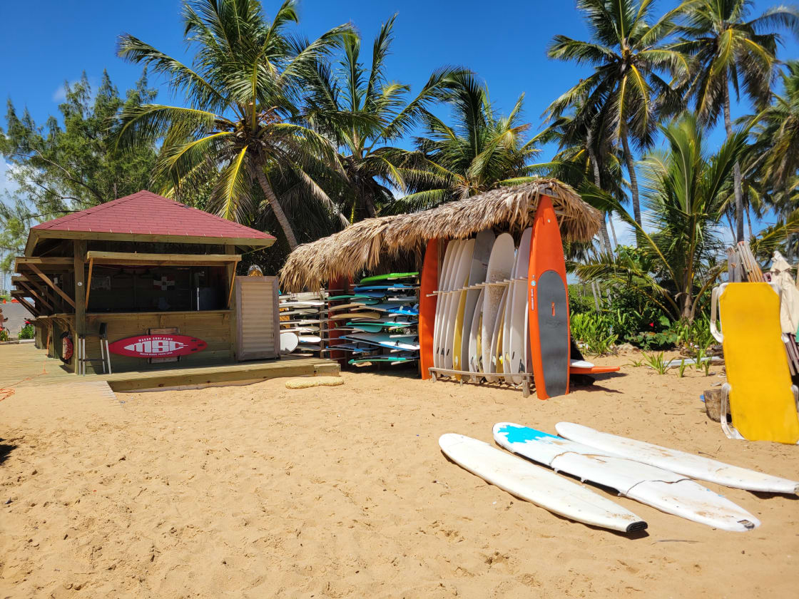 Surfing at Playa Macao Punta Cana — Atlantic waves on sandy bottom Dominican Republic