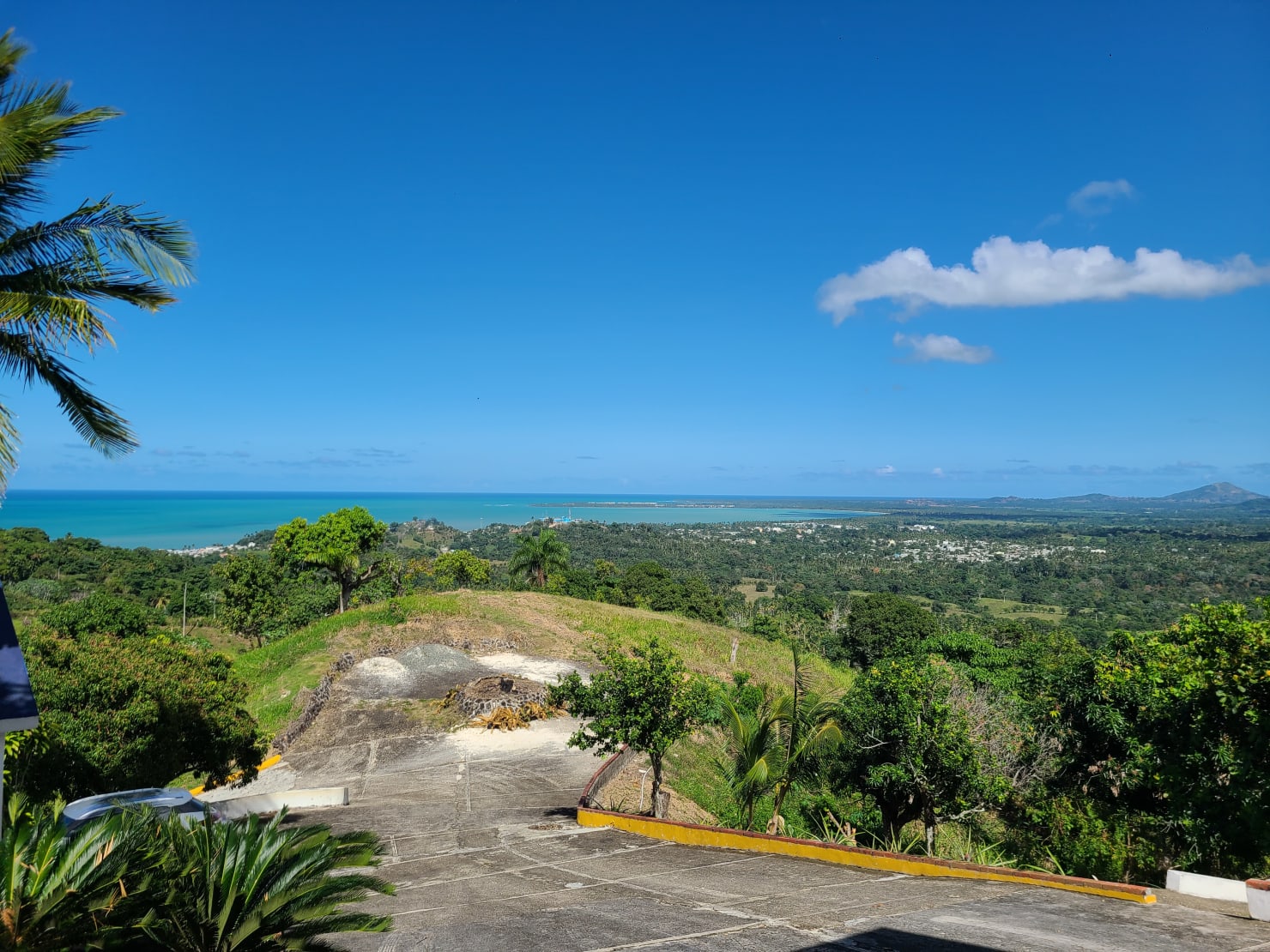 Miches Dominican Republic - Panoramic view of pristine coastline, Samana Bay and tropical vegetation