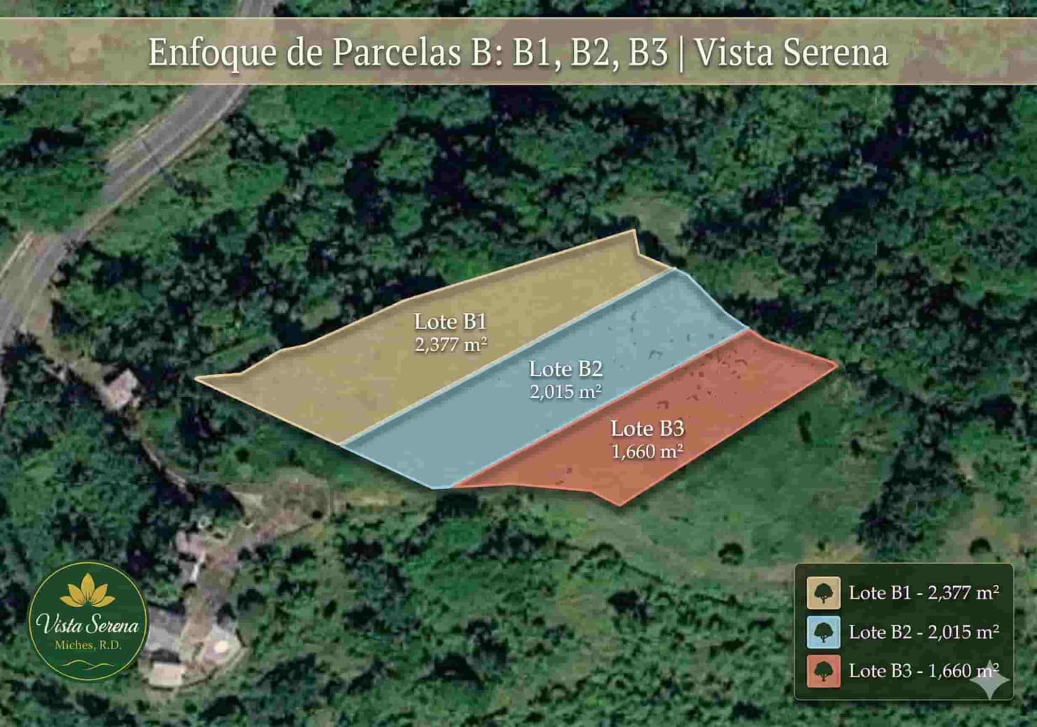 Ocean view land for sale Miches Dominican Republic - Lots B1 B2 B3 with 180° panoramic views