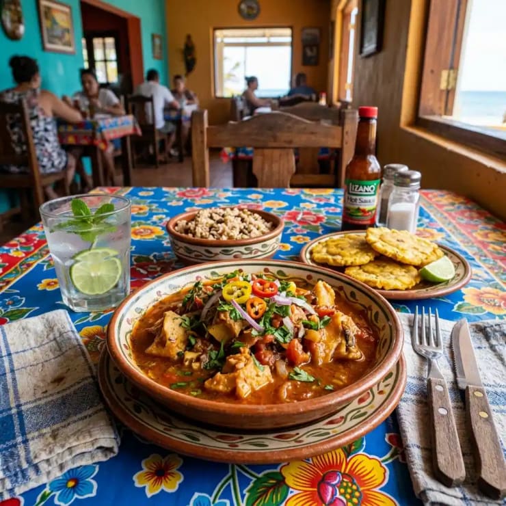 Braised lambi, Dominican sea mollusc speciality