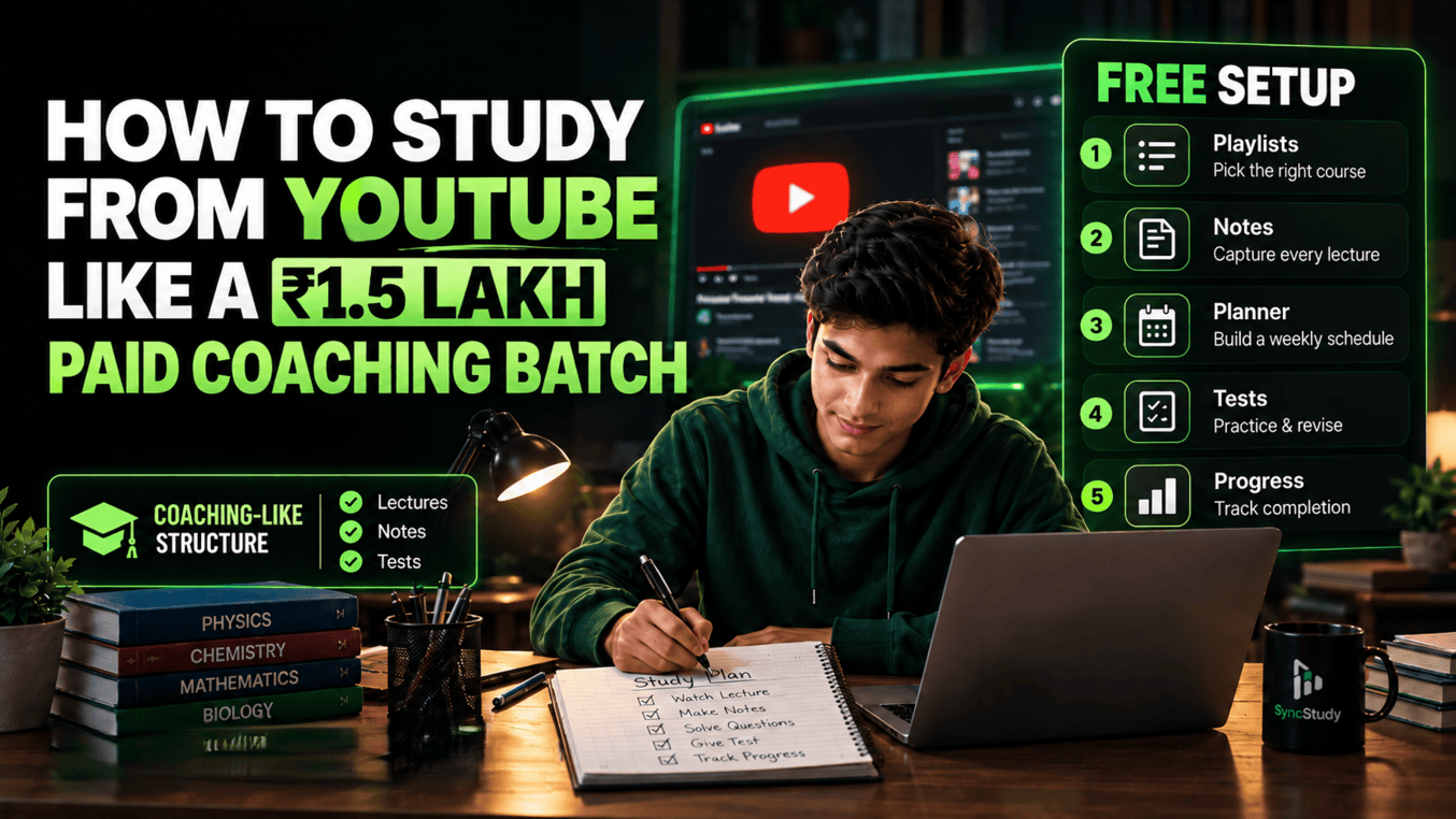 SyncStudy YouTube Study Setup